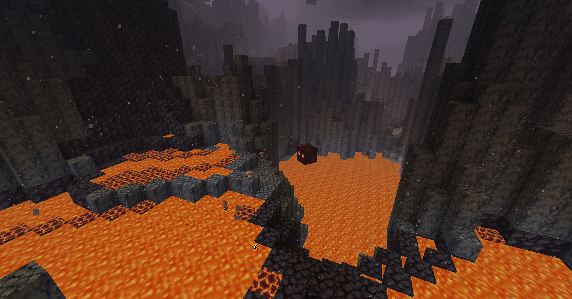 Basalt Deltas as it appears in vanilla Minecraft