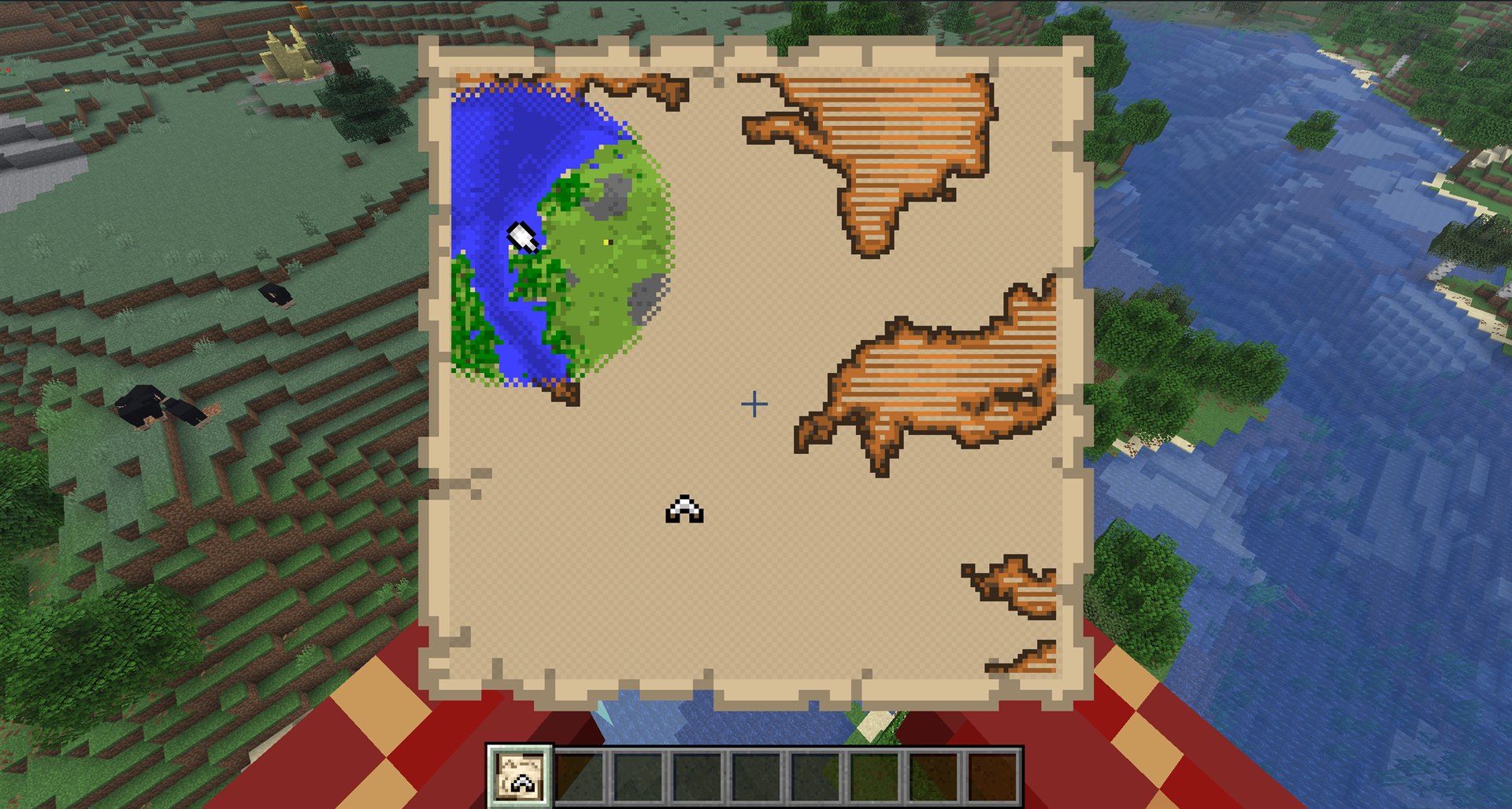 An Explorer Map partially revealing terrain as the player approaches
