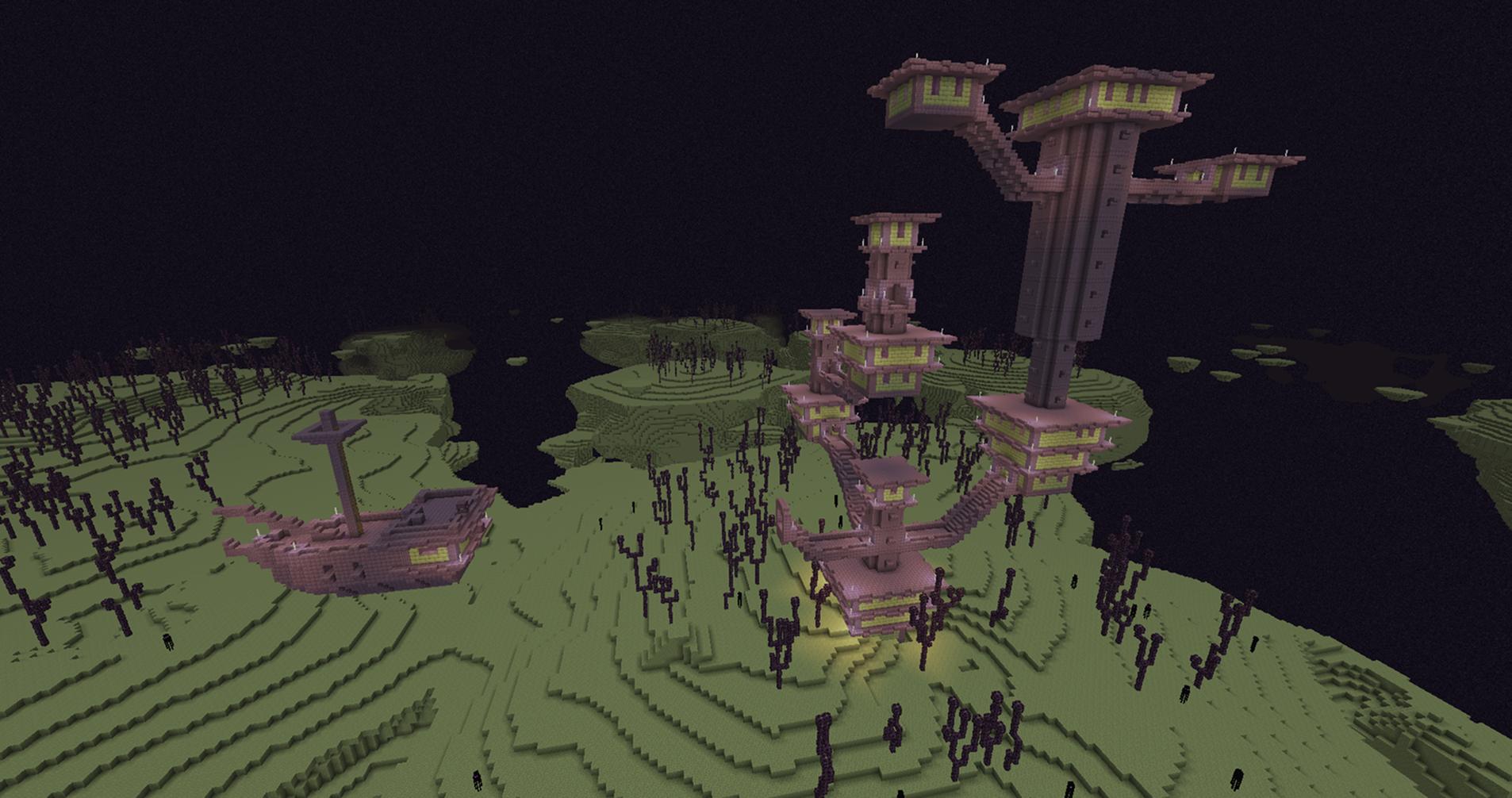 End City as it appears in vanilla Minecraft