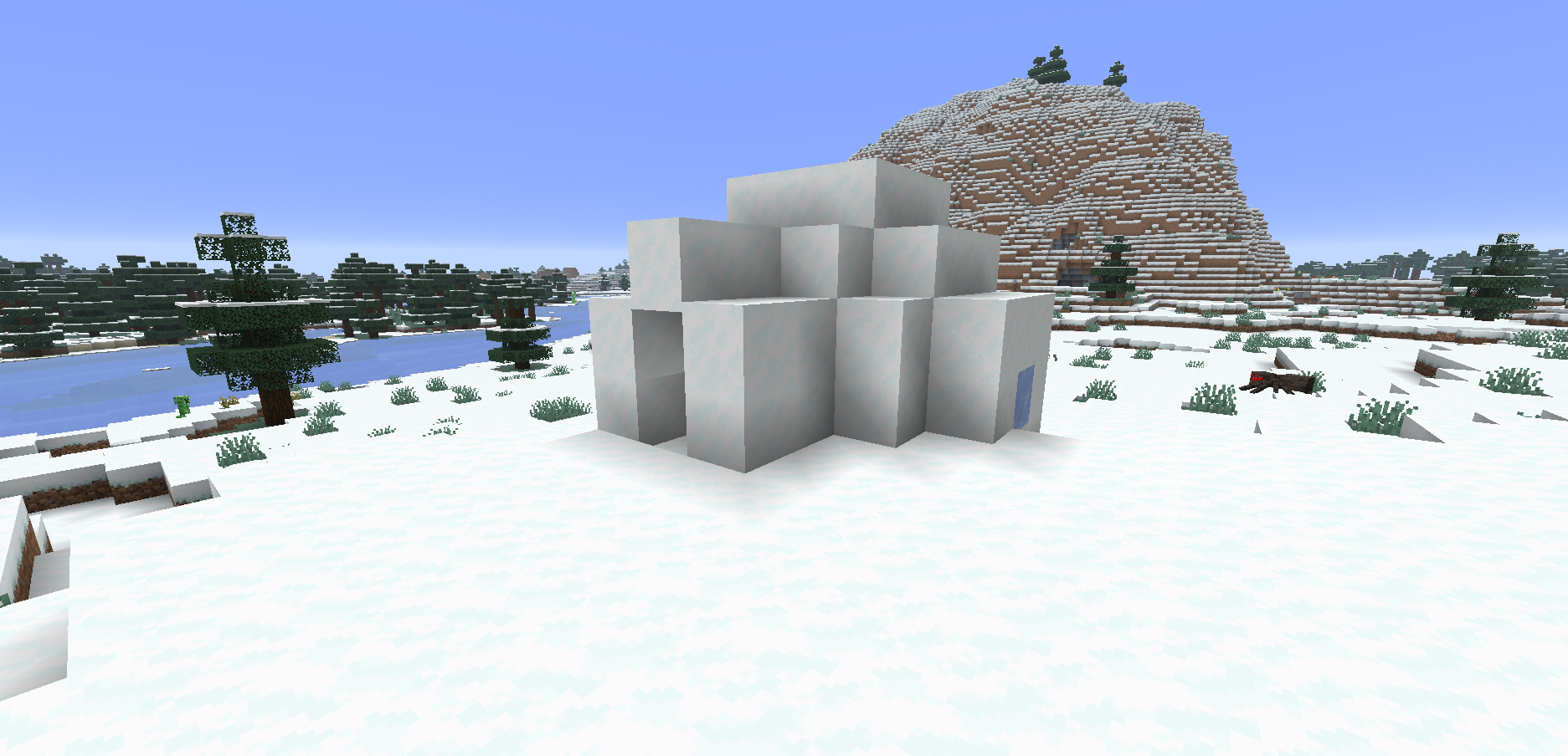 Igloo as it appears in vanilla Minecraft