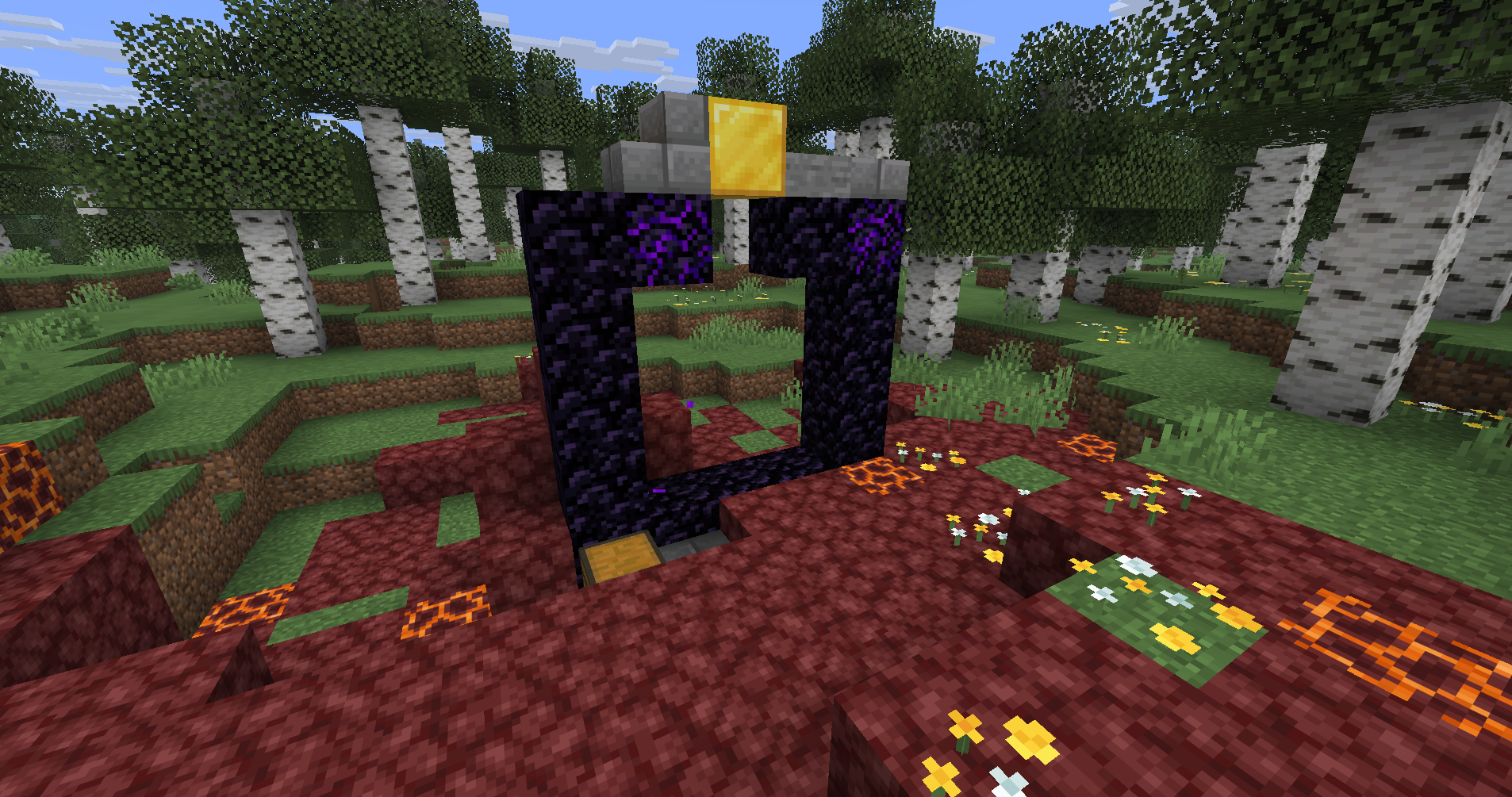 Ruined Portal as it appears in vanilla Minecraft