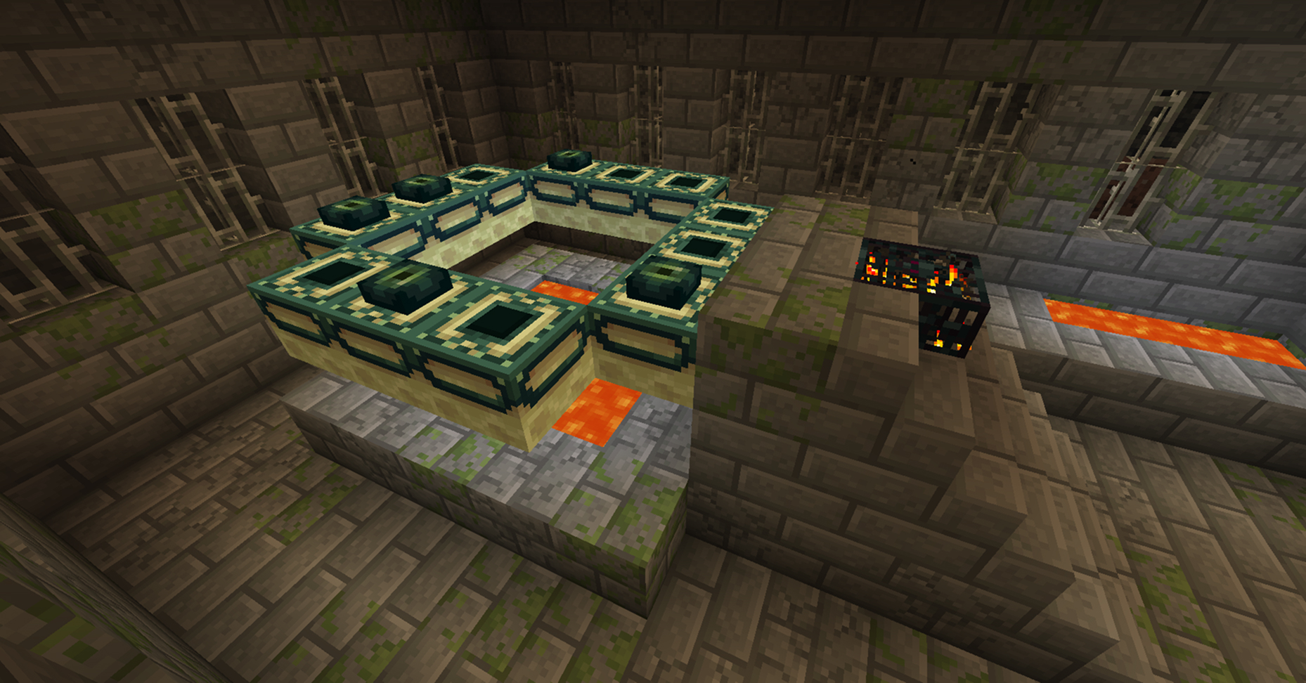 Stronghold as it appears in vanilla Minecraft