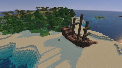 Survival Shipwreck Island, a featured Minecraft seed world