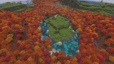 Plains Surrounded by Dappled Forest, a featured Minecraft seed world