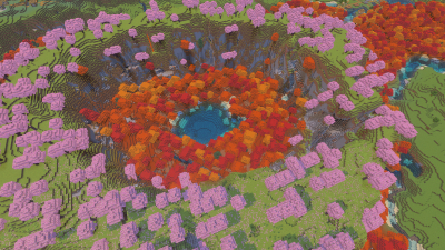 Dappled Forest Cherry Circle, a featured Minecraft seed world